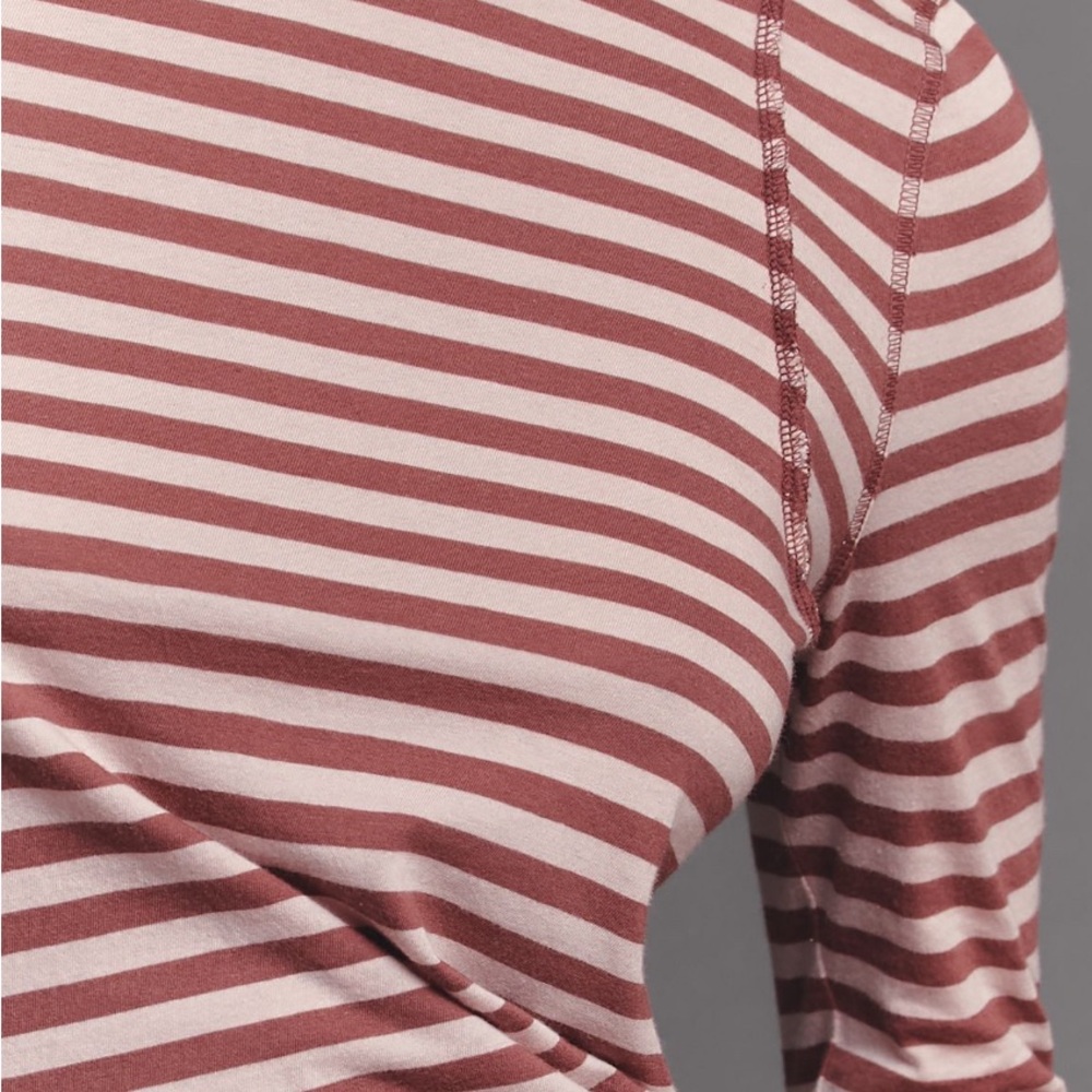 Anthropologie Red and Pink Striped Top - Picture 4 of 6